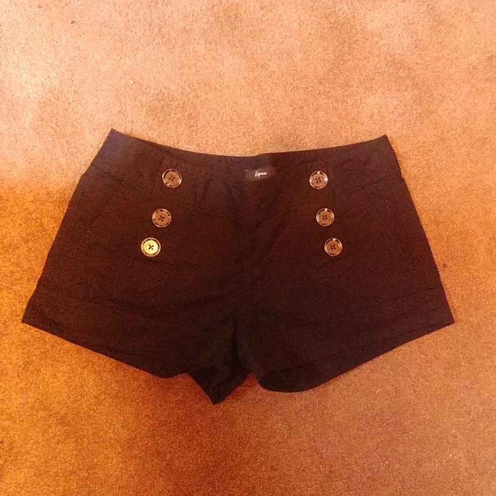 Express black sailor style shorts